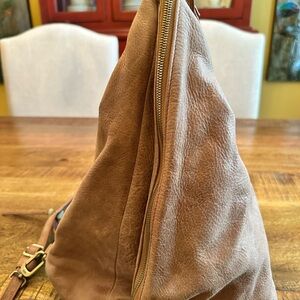 HOBO Tan Leather Crossbody Bag